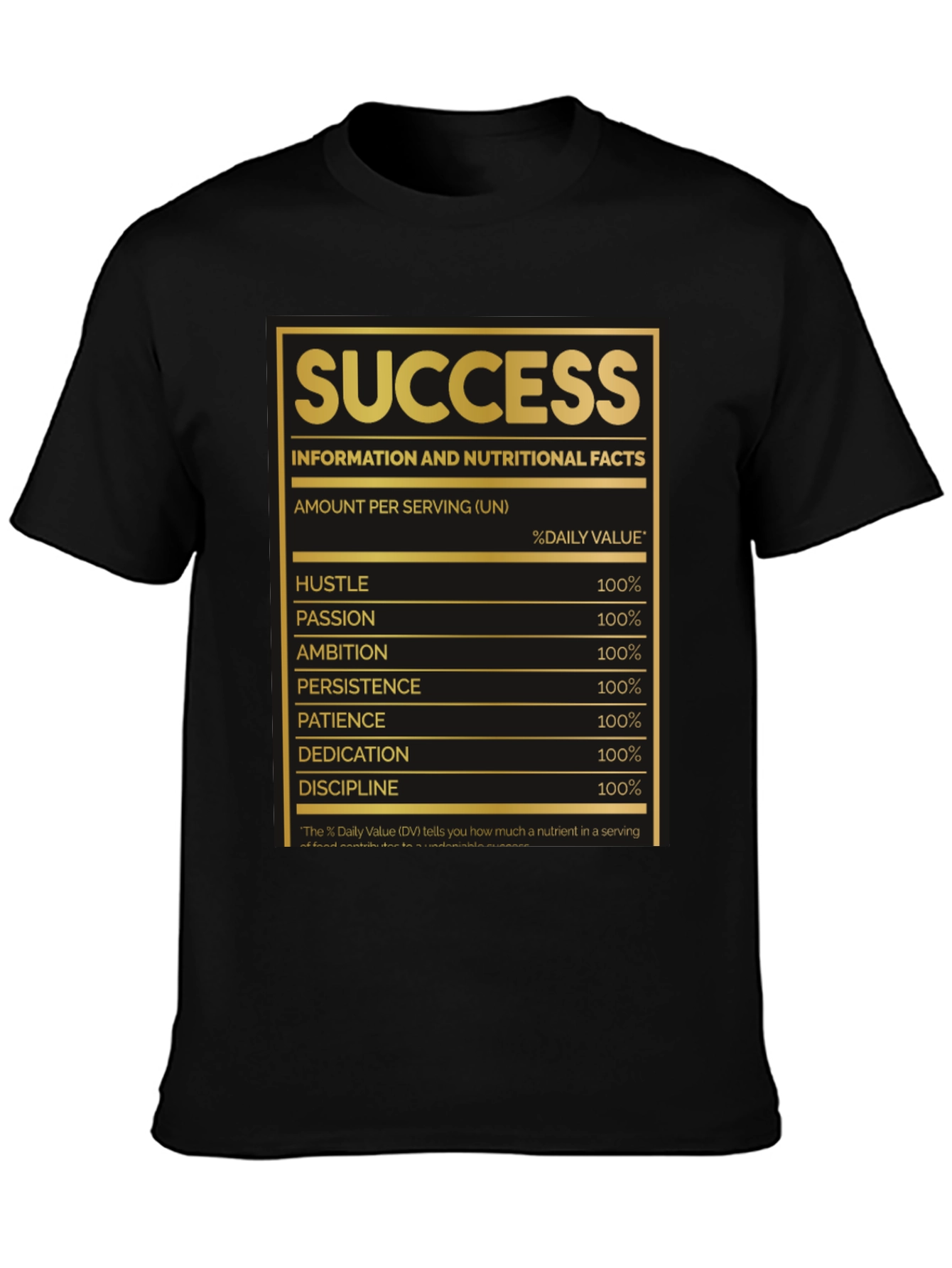 Success Nutritional Facts T-Shirt