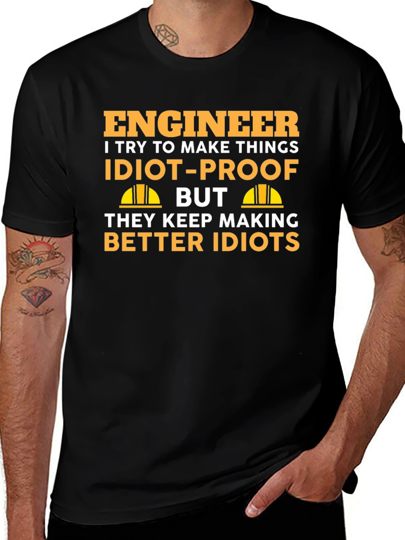 Engineer Idiot-Proof T-Shirt - Funny Engineering Gift