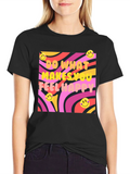 Happy Vibes Graphic Tee - Retro Design