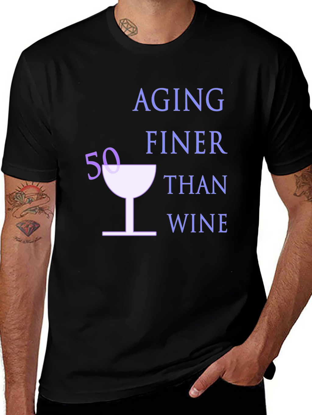 Aging Finer Than Wine Graphic T-Shirt