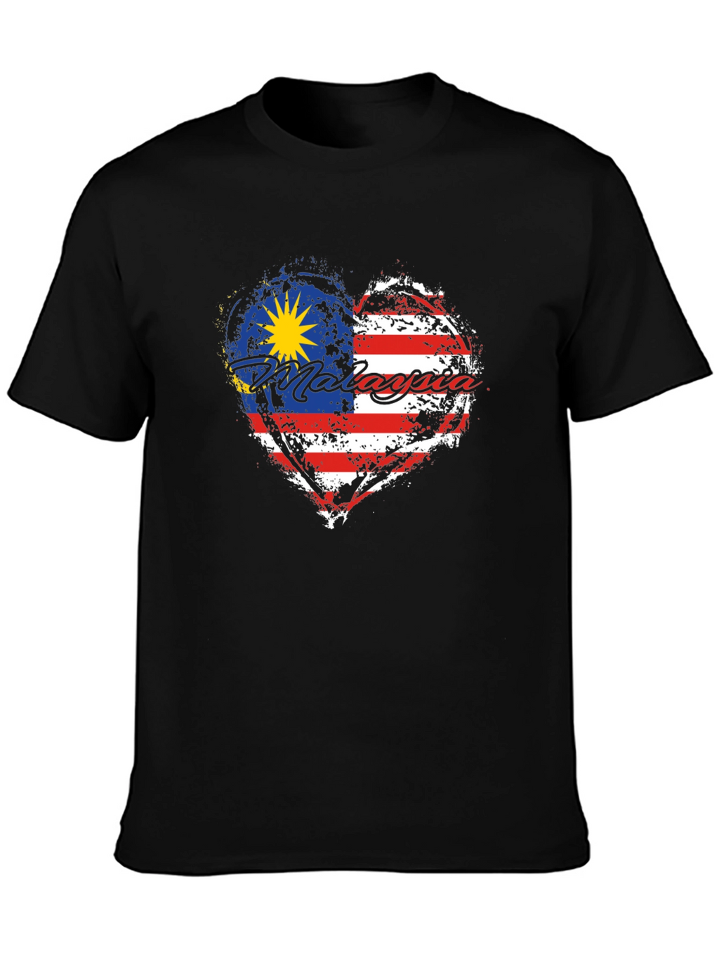 Malaysia Flag Heart T-Shirt