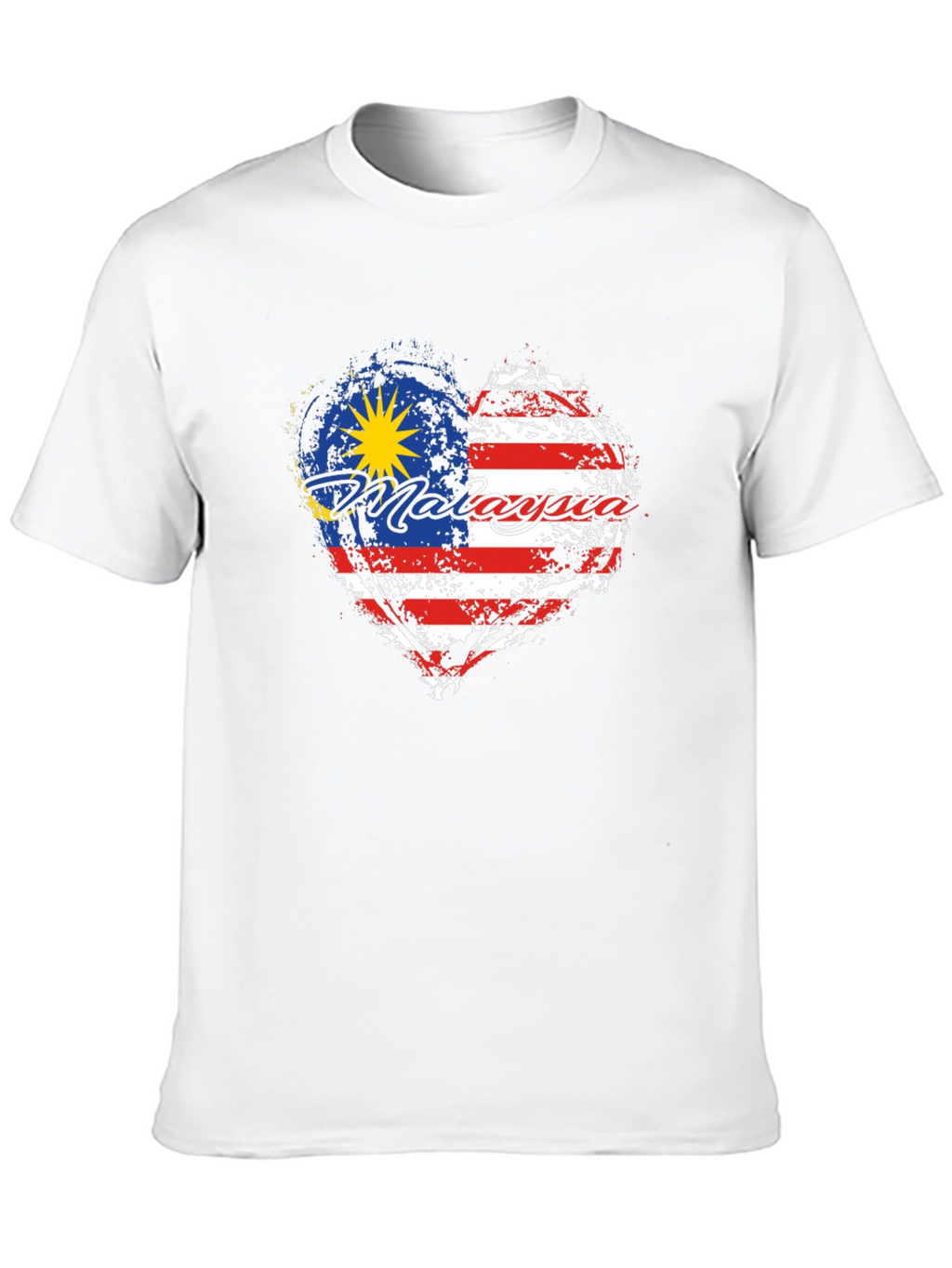 Malaysia Flag Heart T-Shirt
