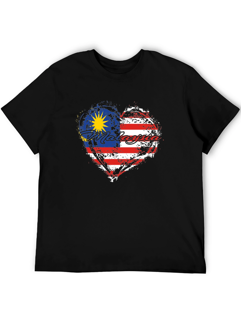 Malaysia Flag Heart T-Shirt
