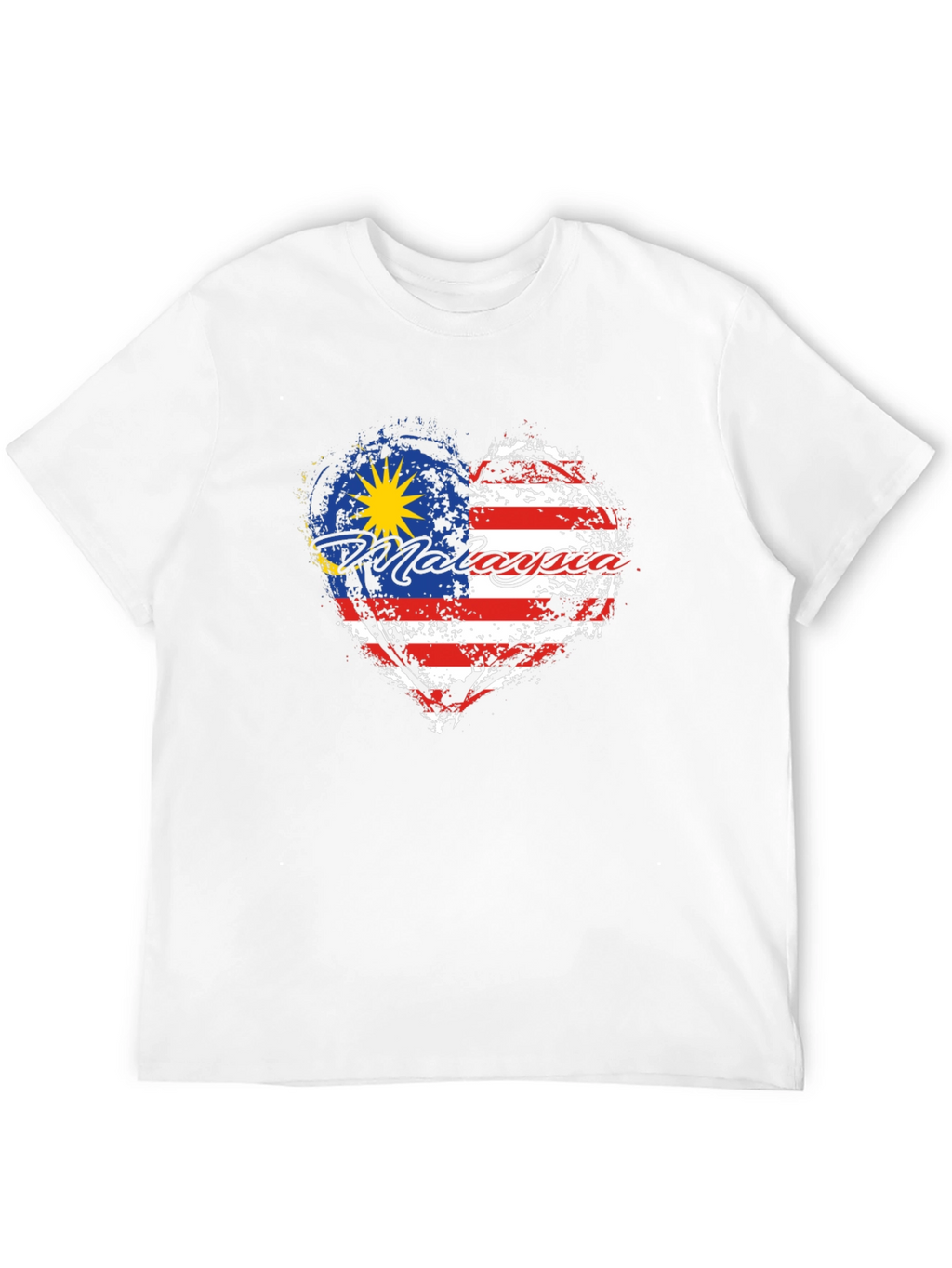 Malaysia Flag Heart T-Shirt
