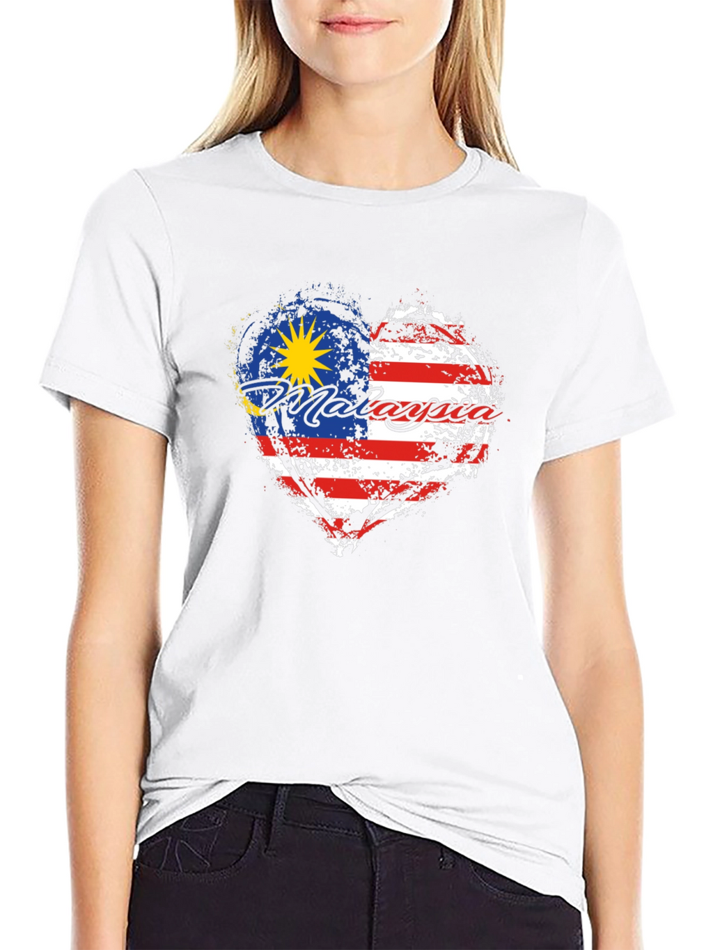 Malaysia Flag Heart T-Shirt