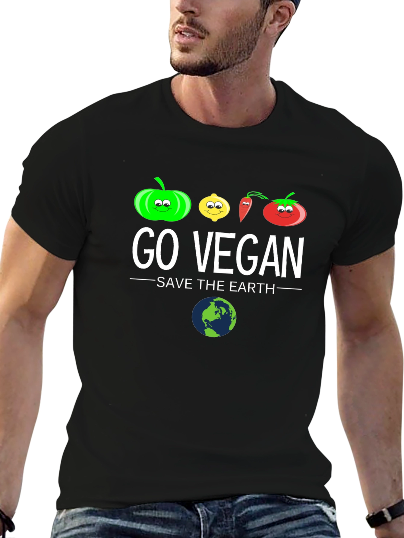 Go Vegan Save The Earth Graphic Tee