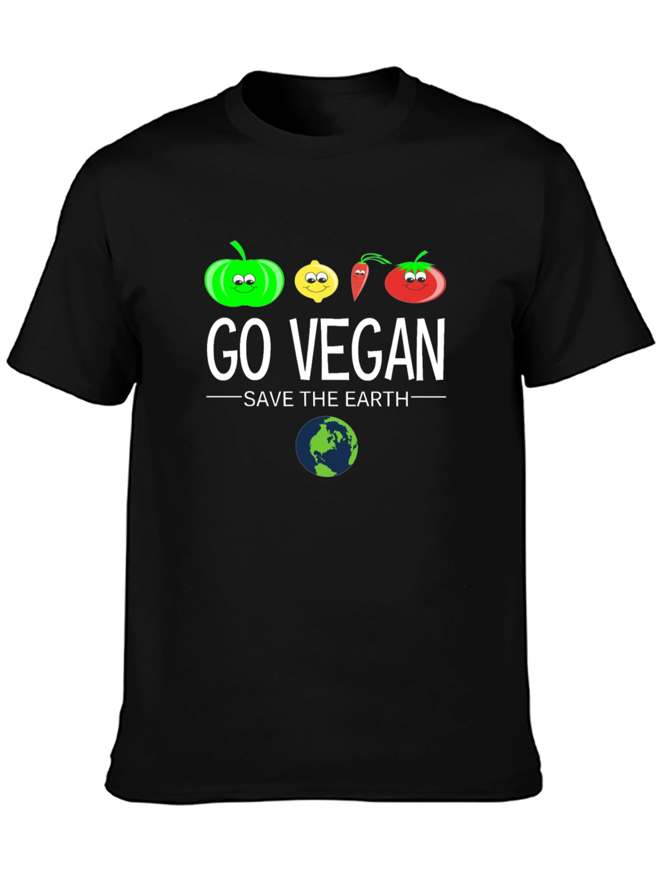 Go Vegan Save The Earth Graphic Tee