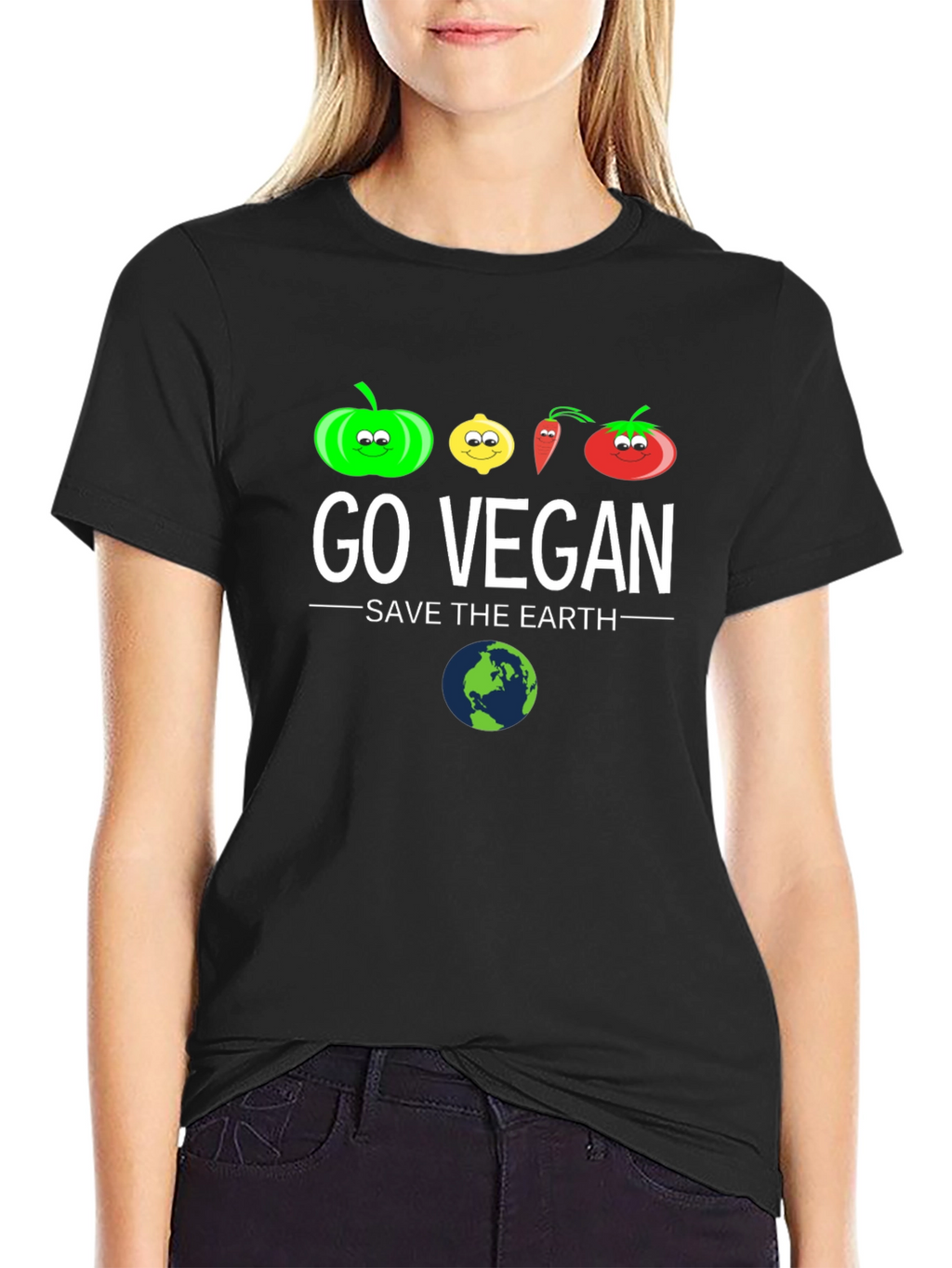 Go Vegan Save The Earth Graphic Tee
