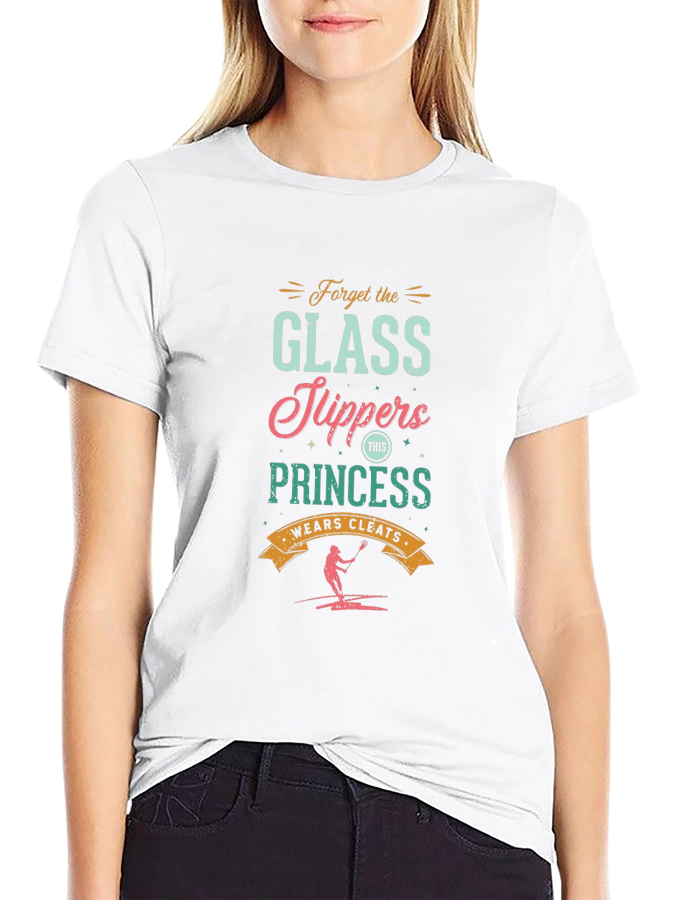 Forget Glass Slippers Lacrosse Princess Graphic Tee