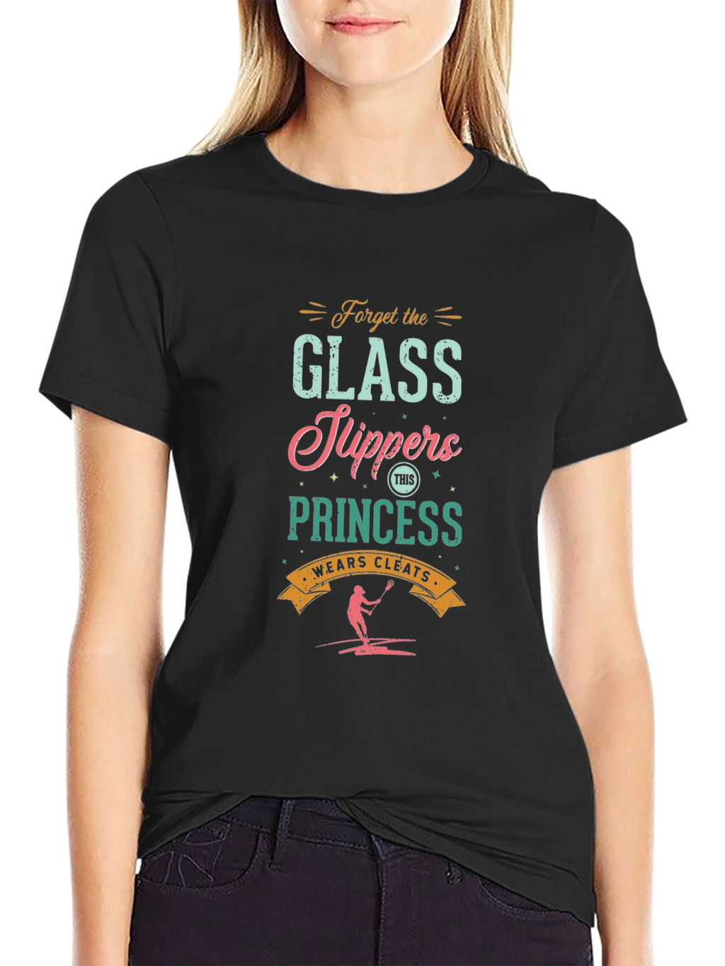 Forget Glass Slippers Lacrosse Princess Graphic Tee