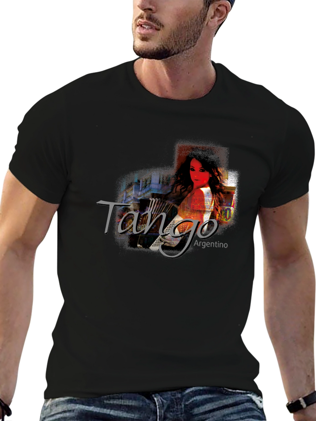 Tango Argentino Graphic T-Shirt - Black