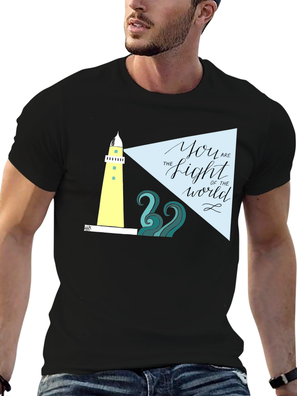 Lighthouse Graphic Tee - You Are The Light T-Shirt