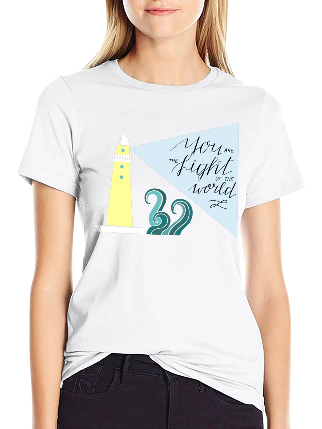 Lighthouse Graphic Tee - You Are The Light T-Shirt