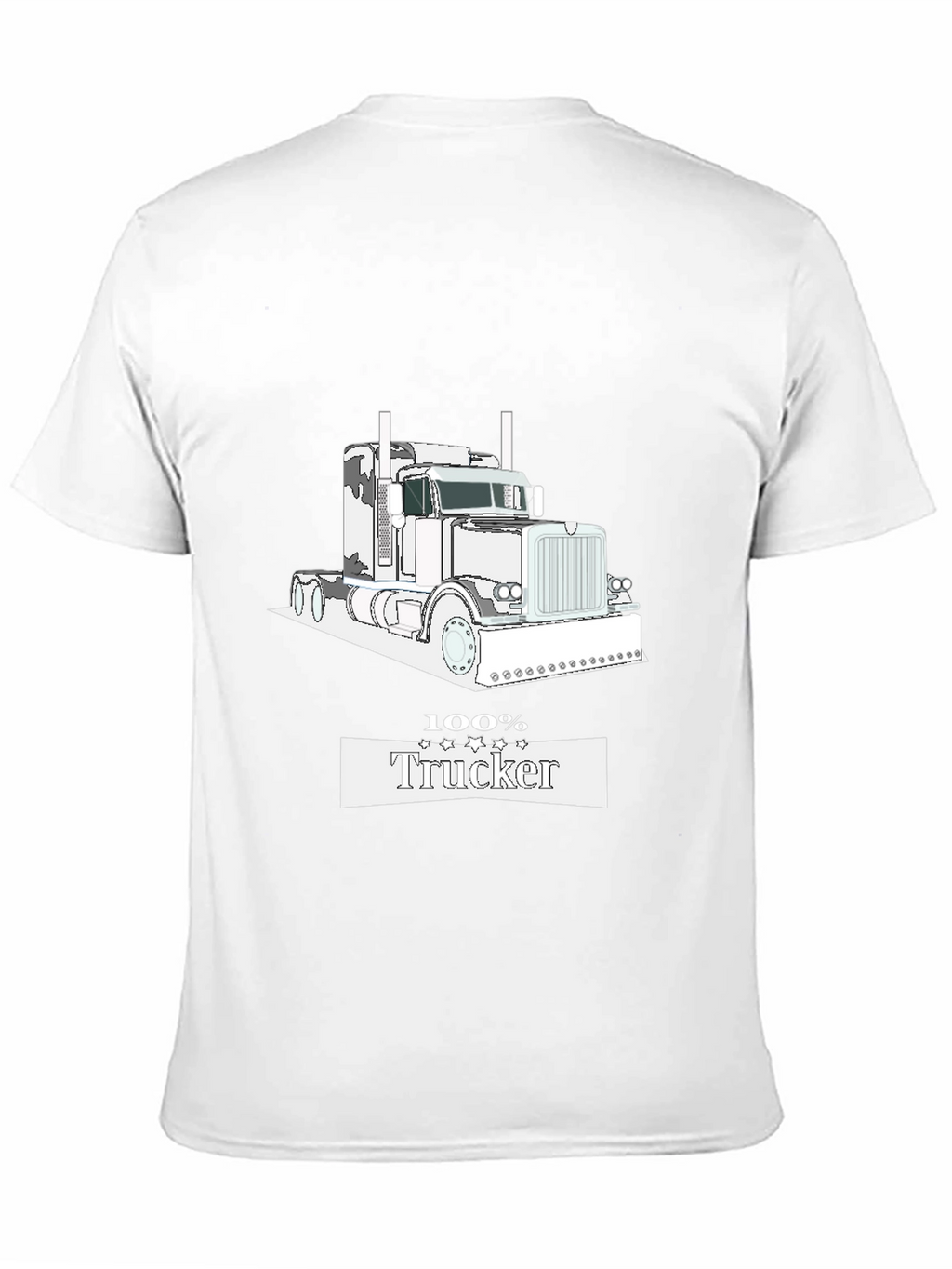 100% Trucker Black T-Shirt