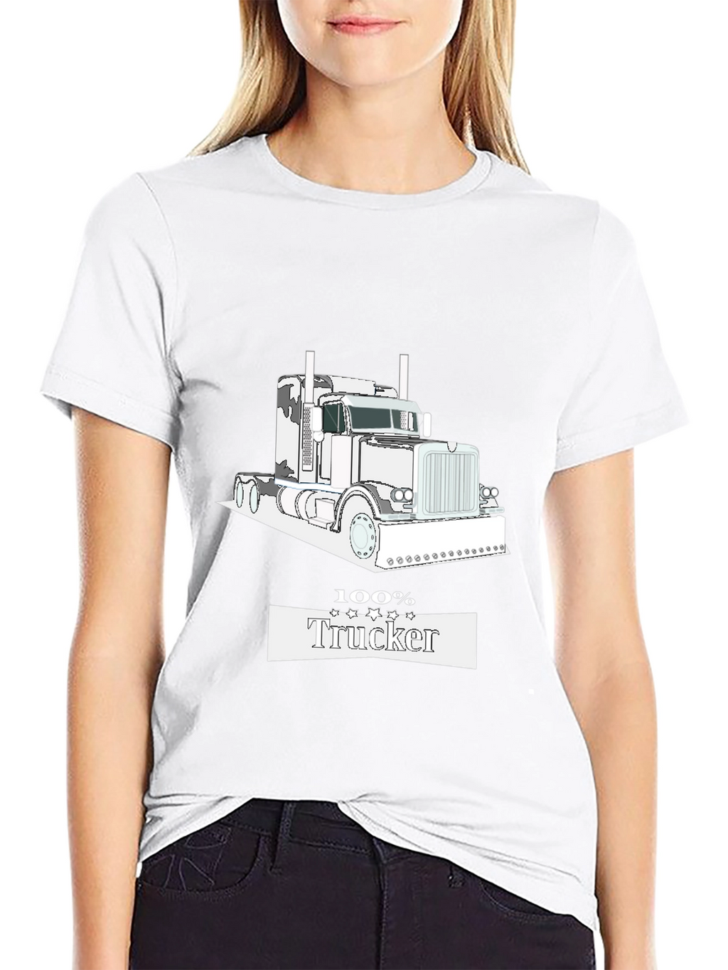 100% Trucker Black T-Shirt