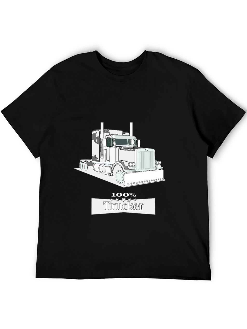 100% Trucker Black T-Shirt