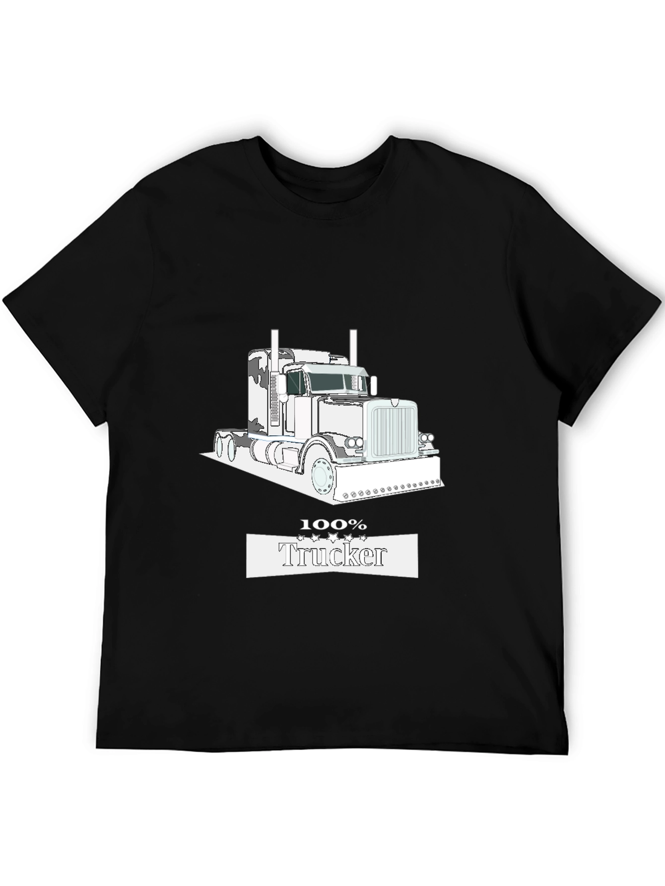 100% Trucker Black T-Shirt