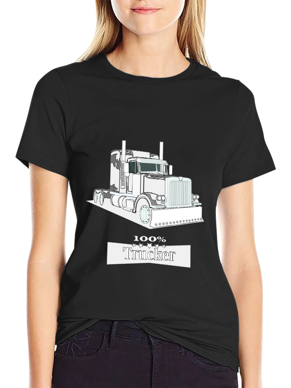 100% Trucker Black T-Shirt
