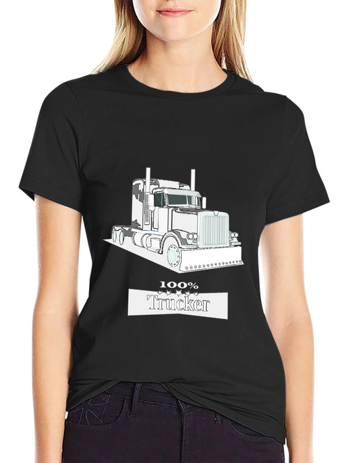 100% Trucker Black T-Shirt