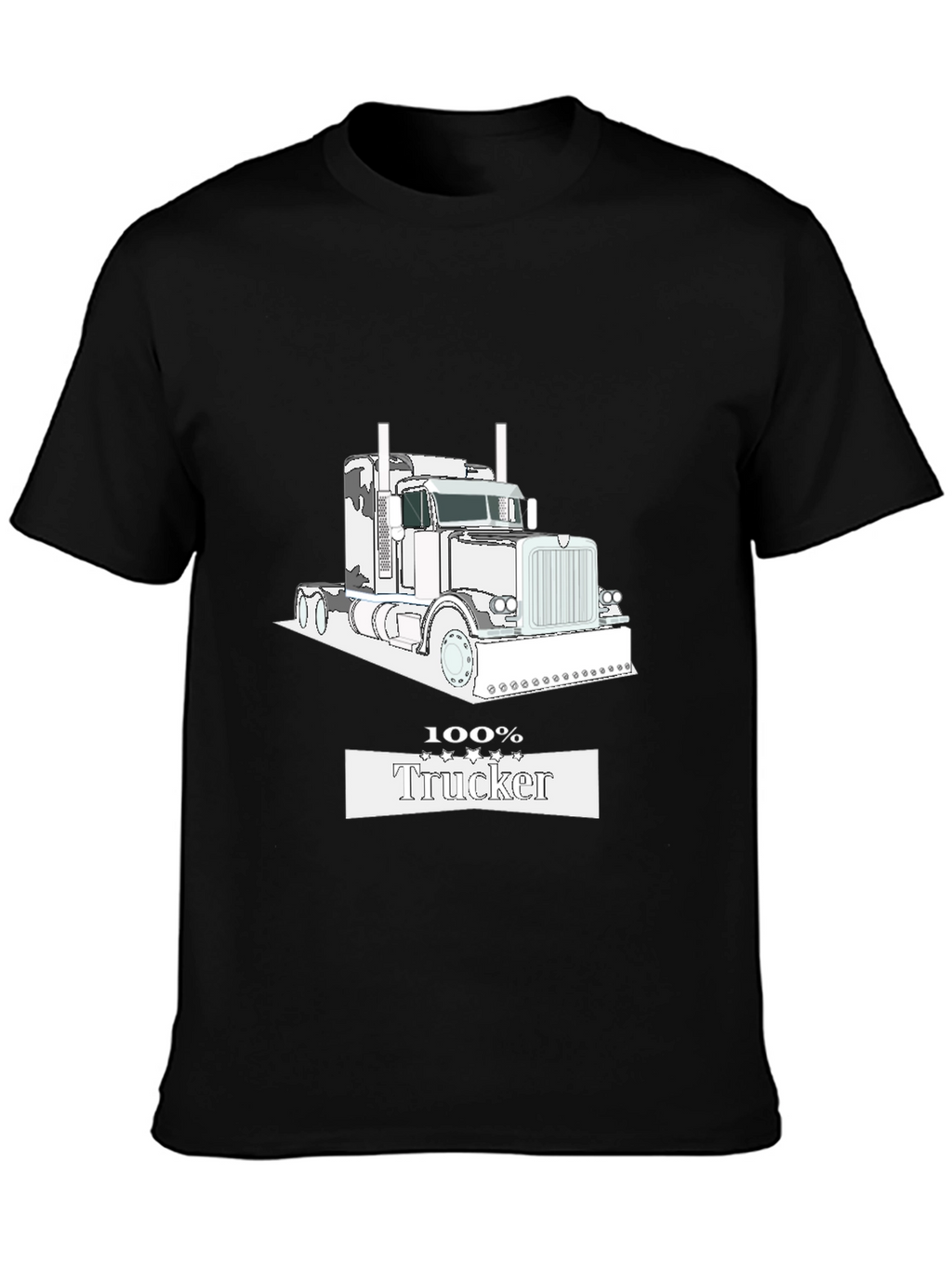 100% Trucker Black T-Shirt