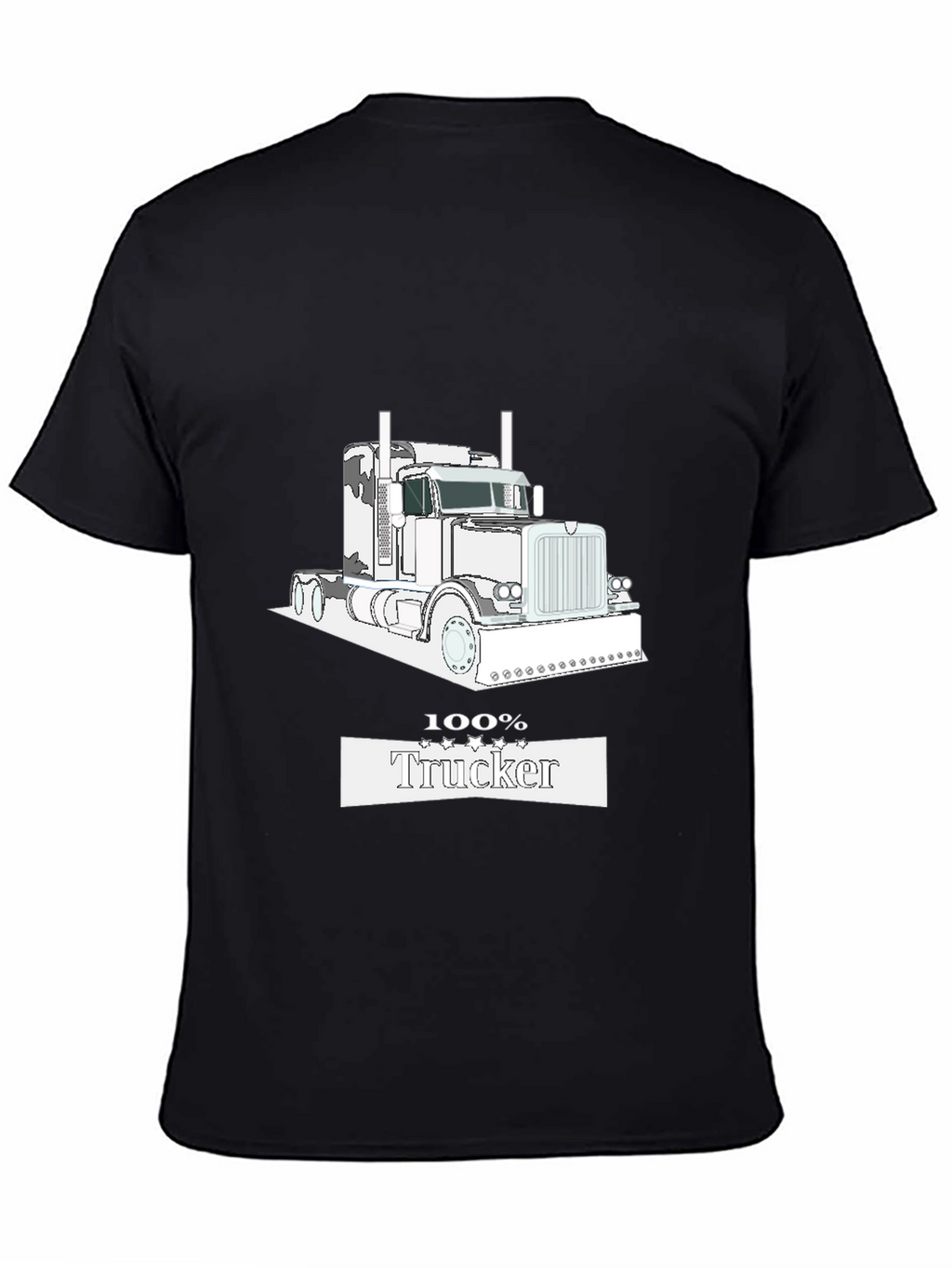 100% Trucker Black T-Shirt