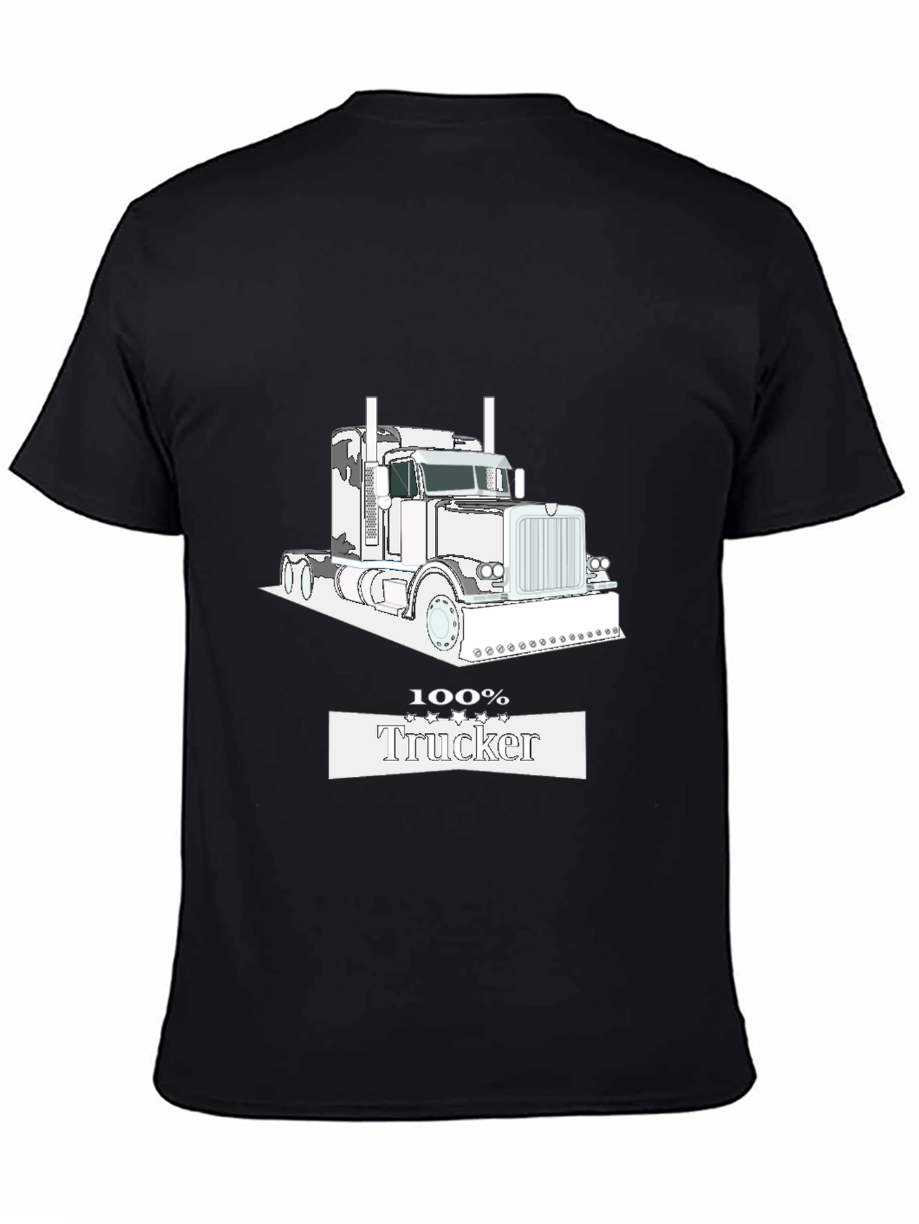 100% Trucker Black T-Shirt