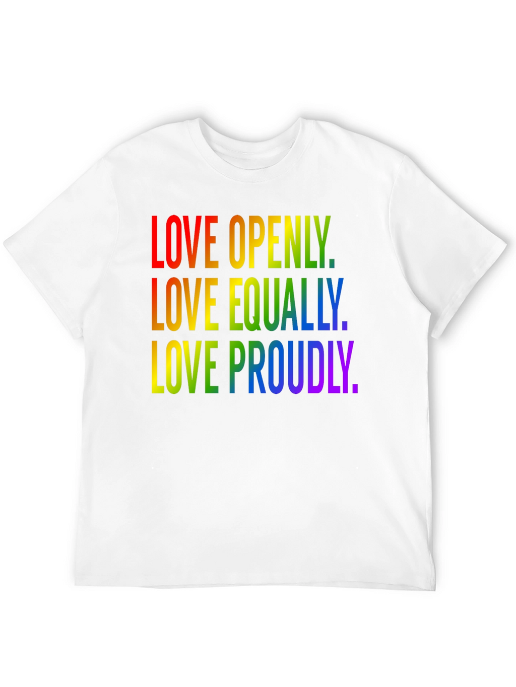 Love Pride T-Shirt LGBTQ+ Rainbow Equality Tee