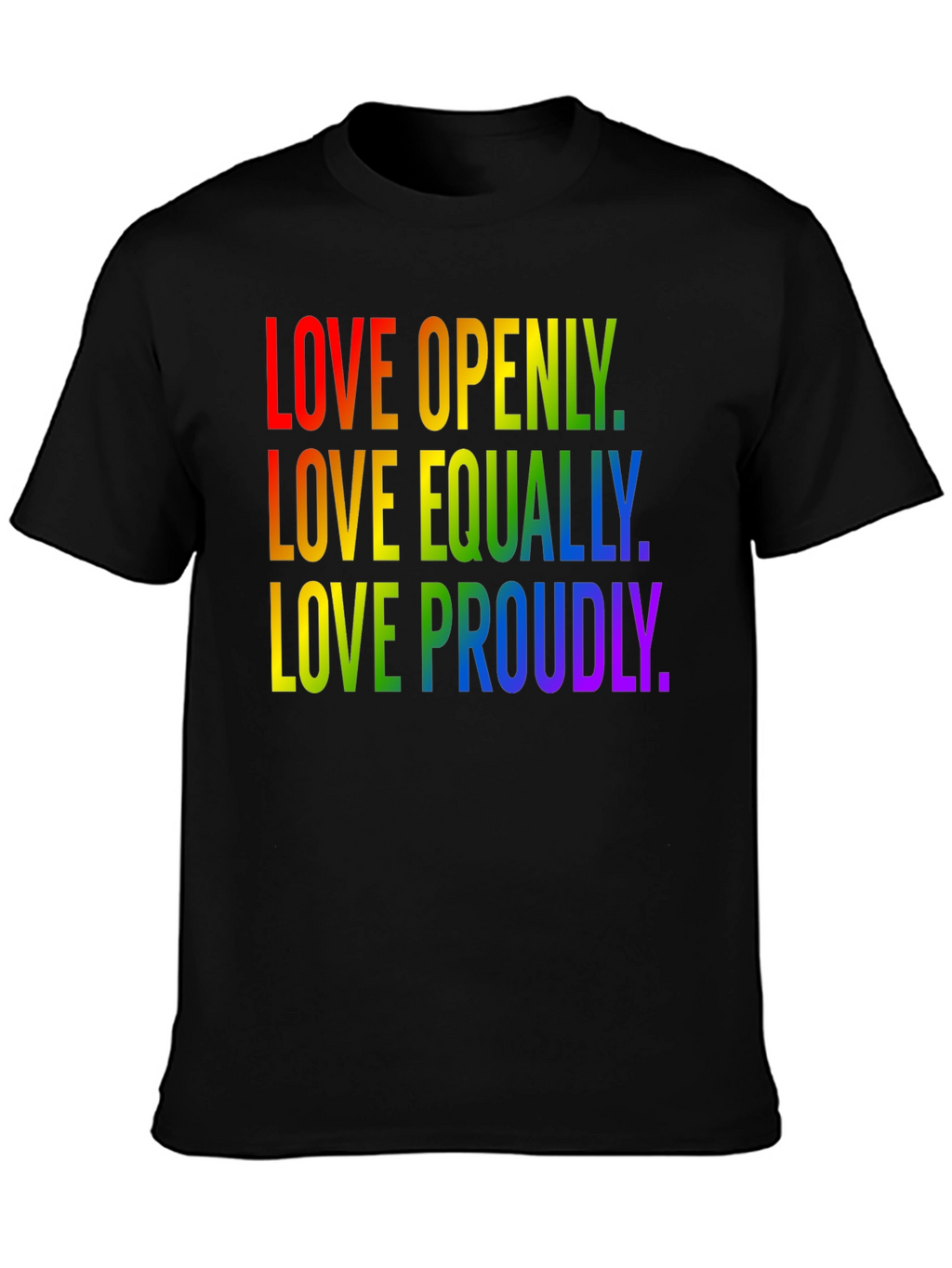 Love Pride T-Shirt LGBTQ+ Rainbow Equality Tee