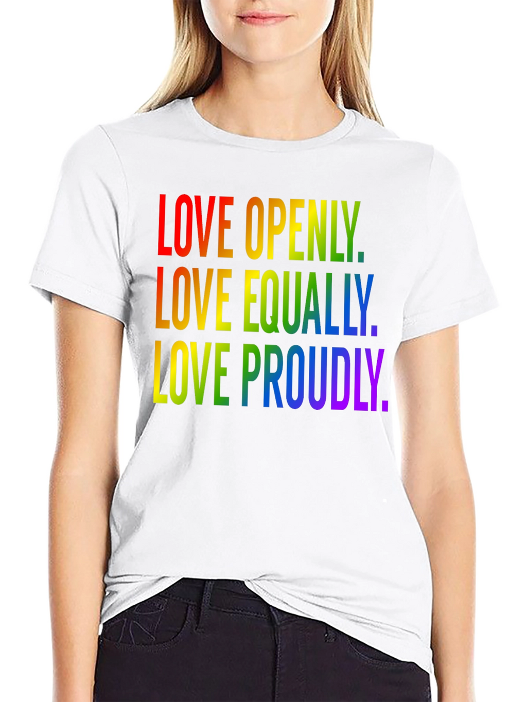 Love Pride T-Shirt LGBTQ+ Rainbow Equality Tee