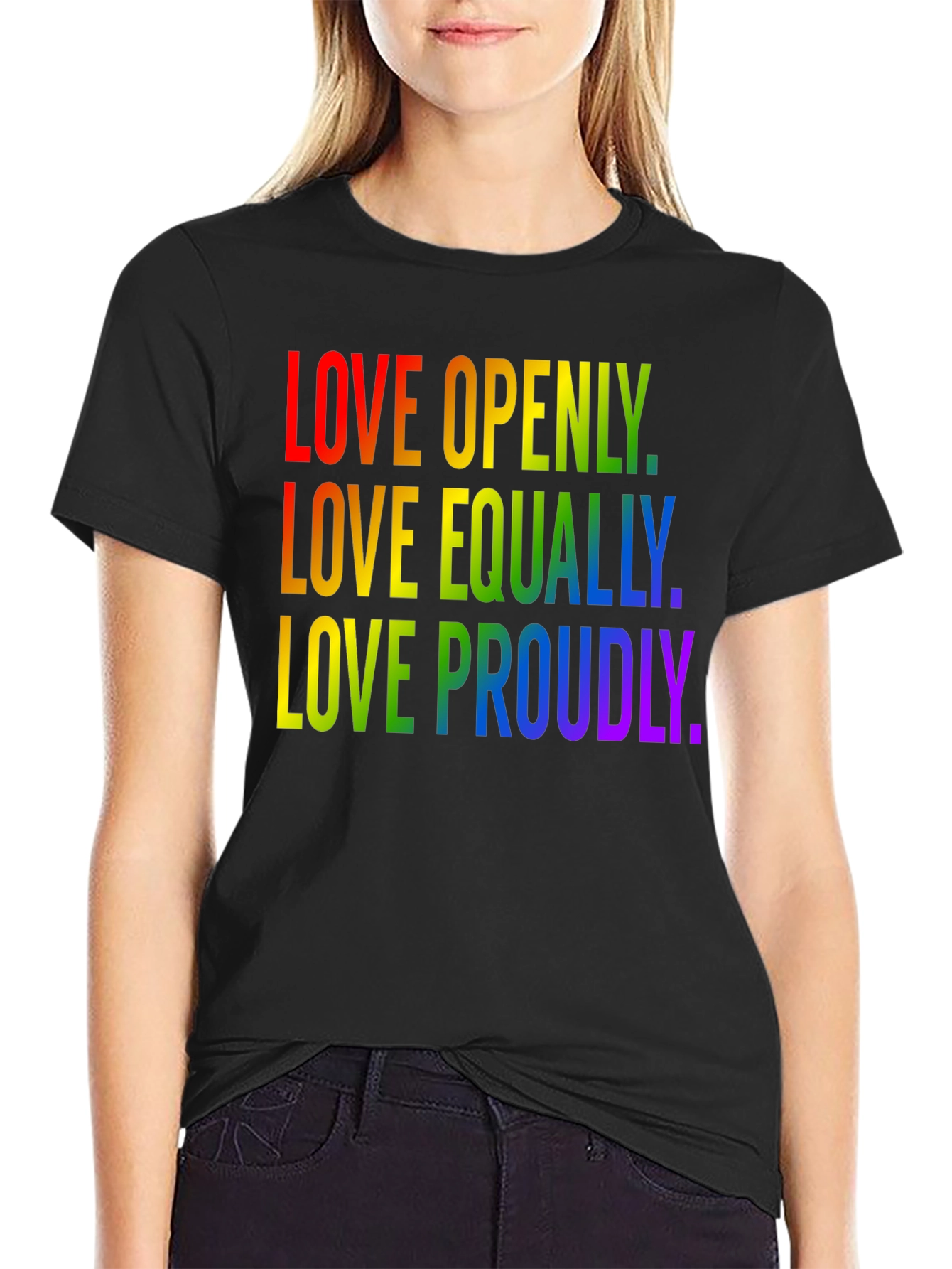 Love Pride T-Shirt LGBTQ+ Rainbow Equality Tee