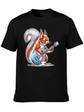 Squirrel Guitarist Graphic T-Shirt