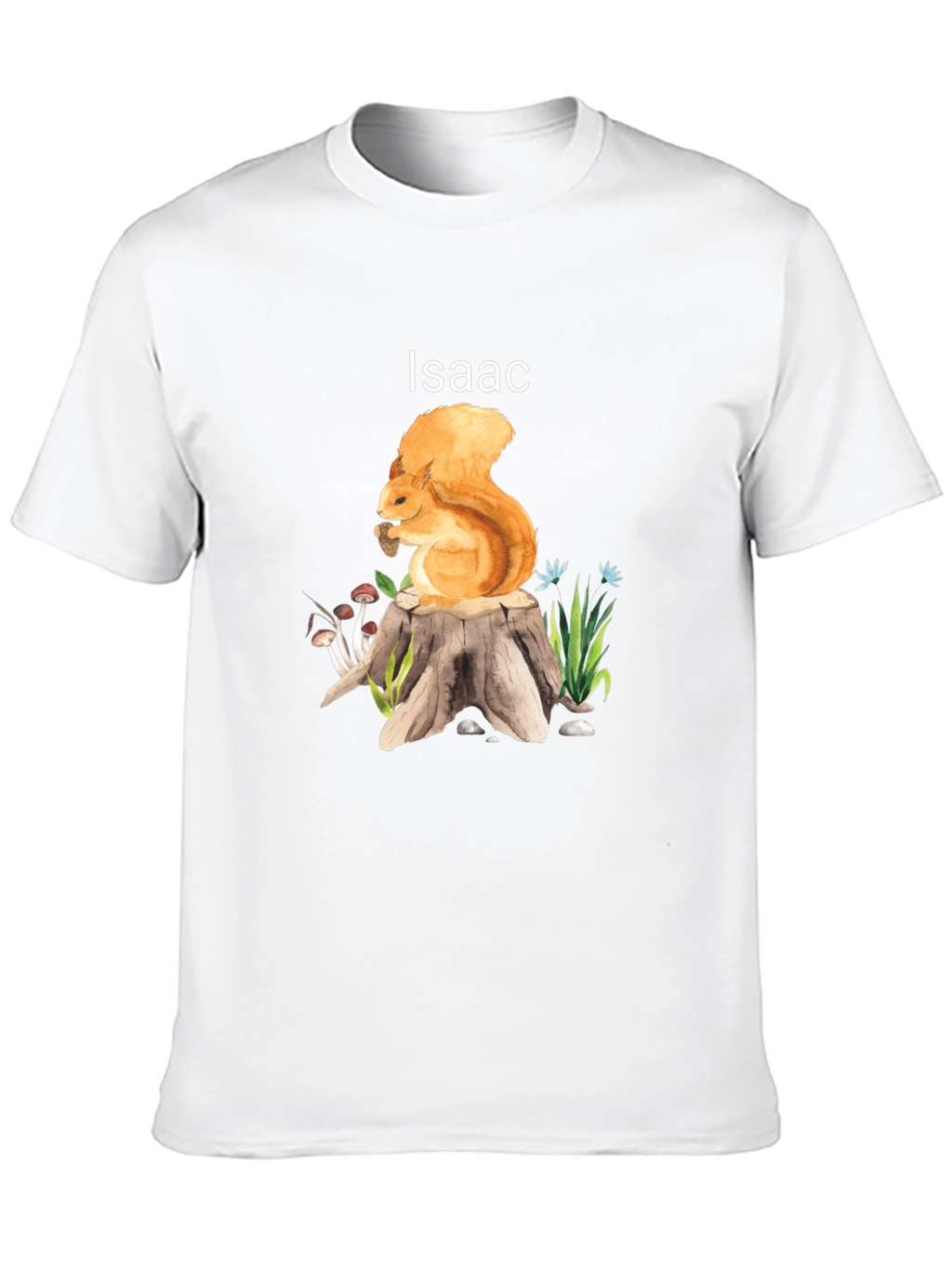 Squirrel on Stump T-Shirt - Personalized Name Tee