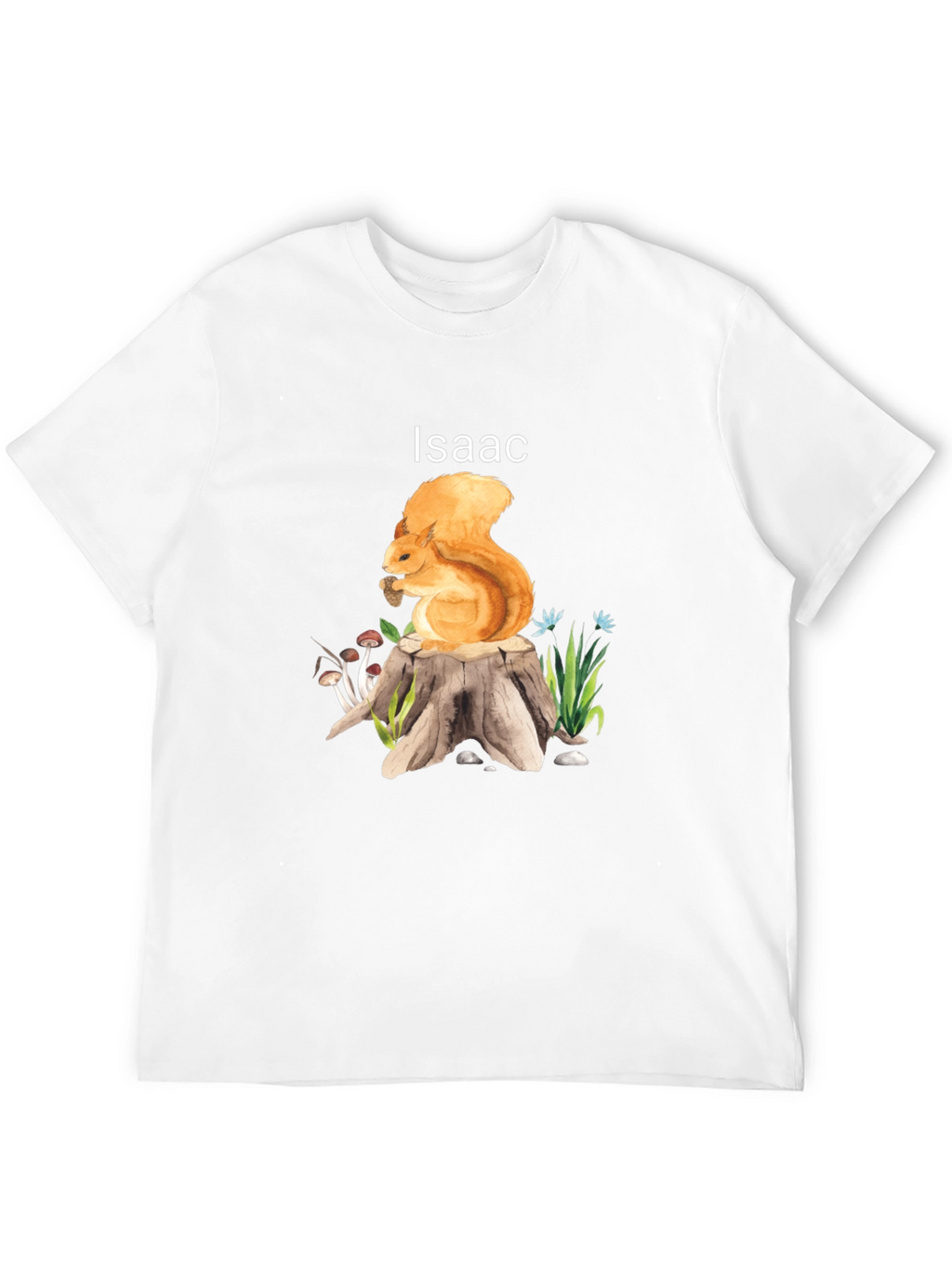 Squirrel on Stump T-Shirt - Personalized Name Tee