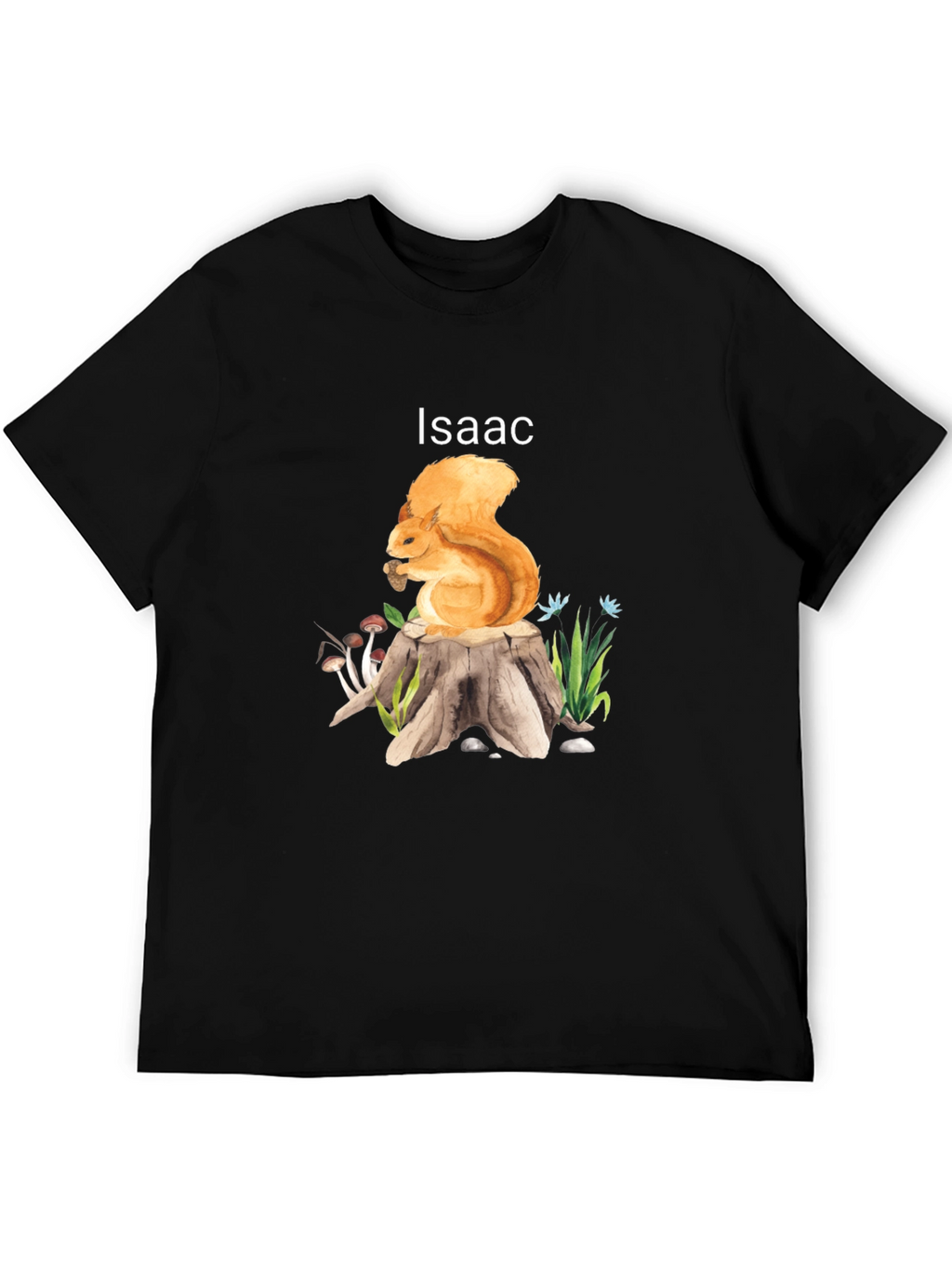 Squirrel on Stump T-Shirt - Personalized Name Tee