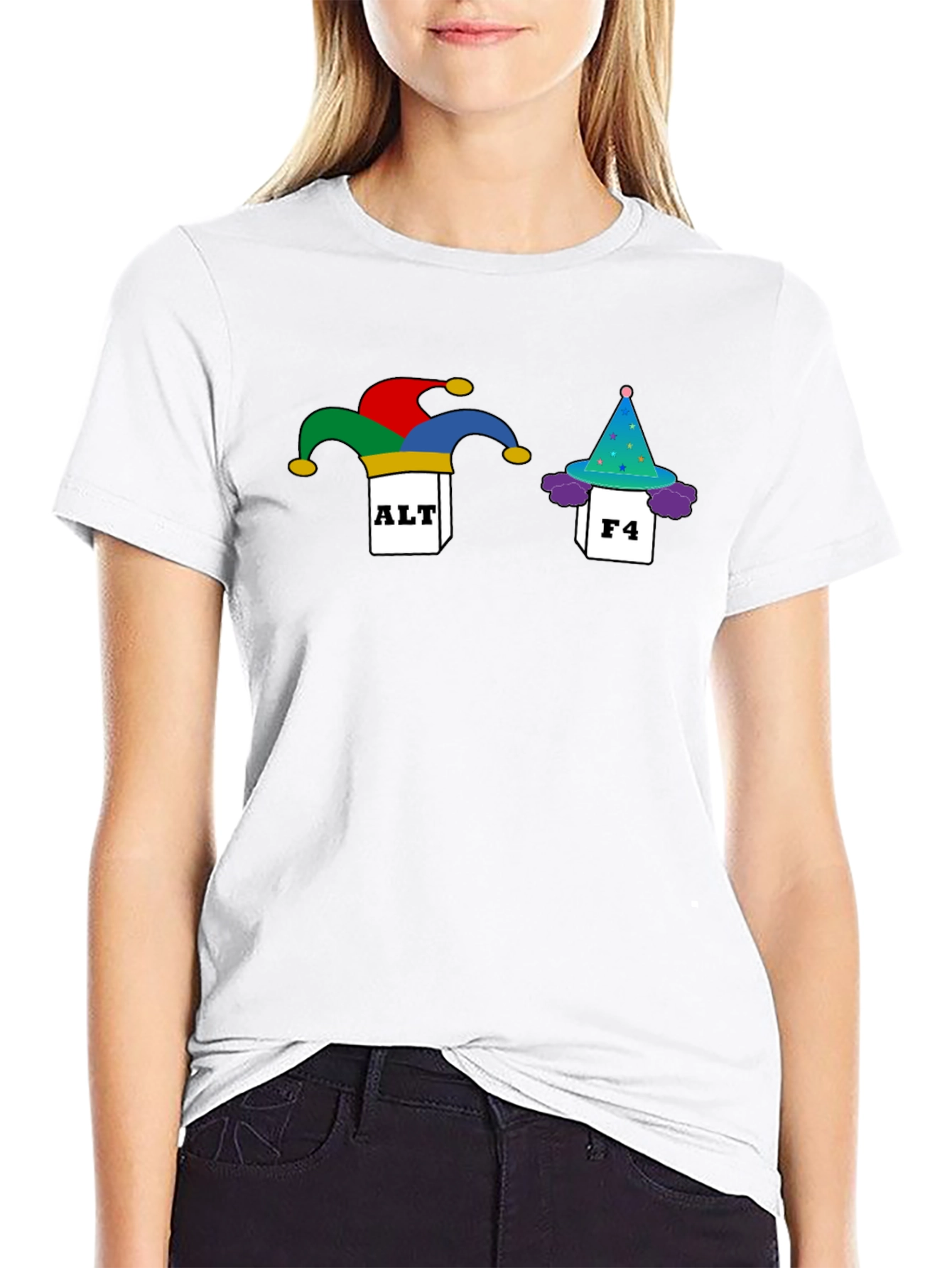 Alt F4 Fool T-Shirt - Black Novelty Graphic Tee