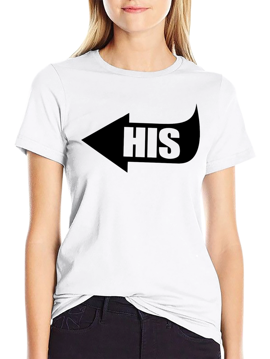 His Arrow Graphic Print Mens Black T-Shirt