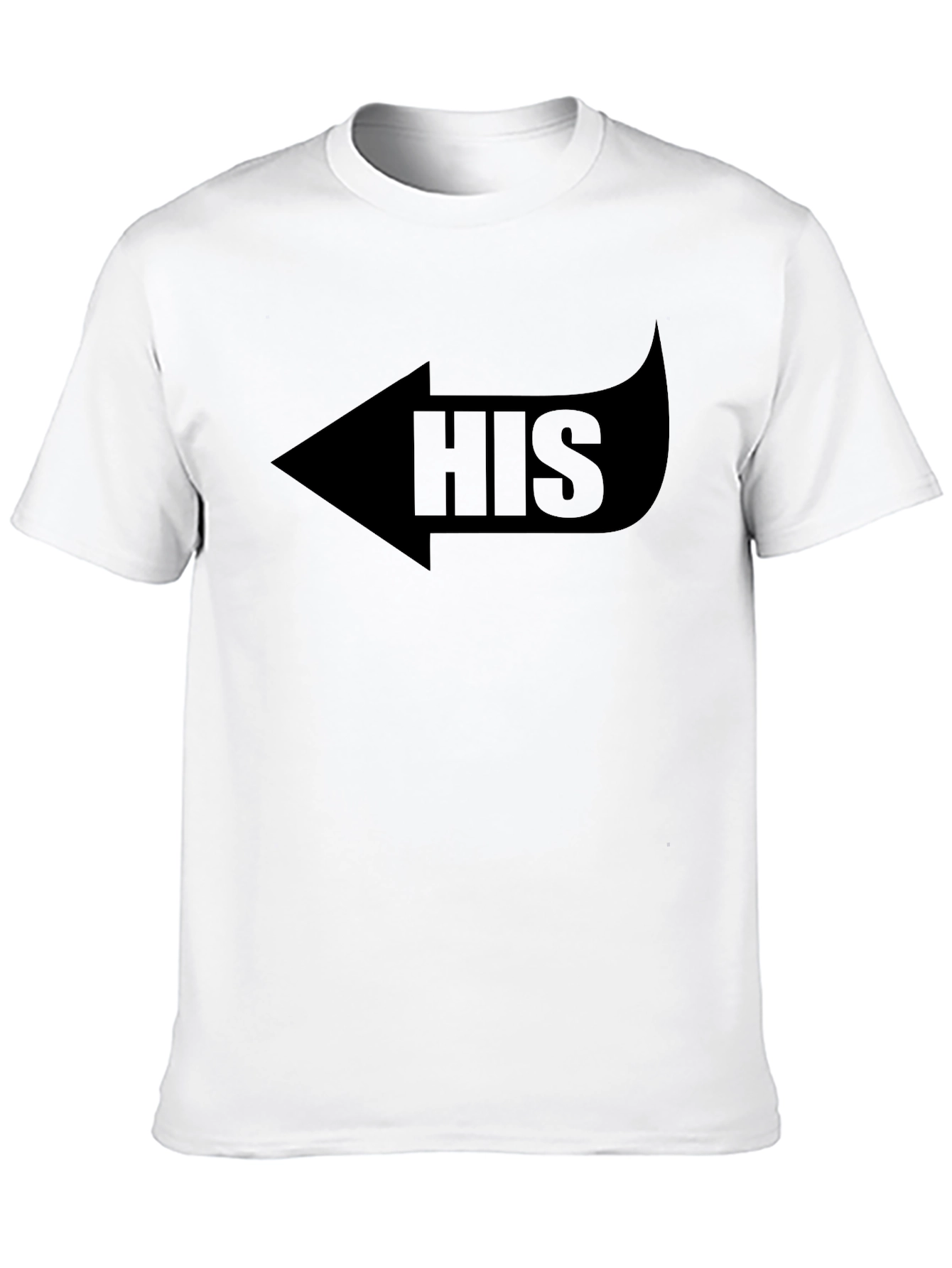 His Arrow Graphic Print Mens Black T-Shirt