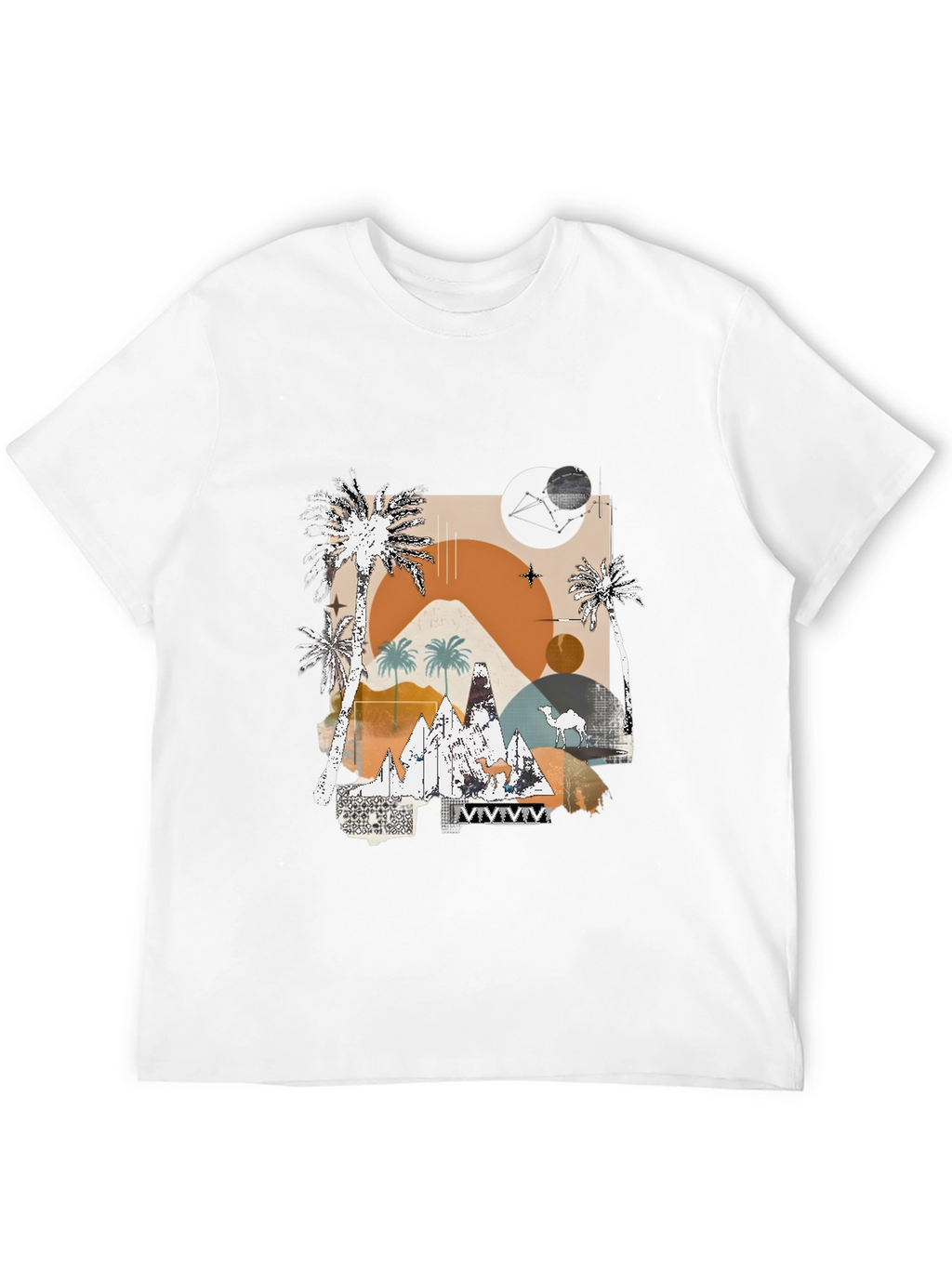 Desert Graphic Tee - Modern Abstract Design