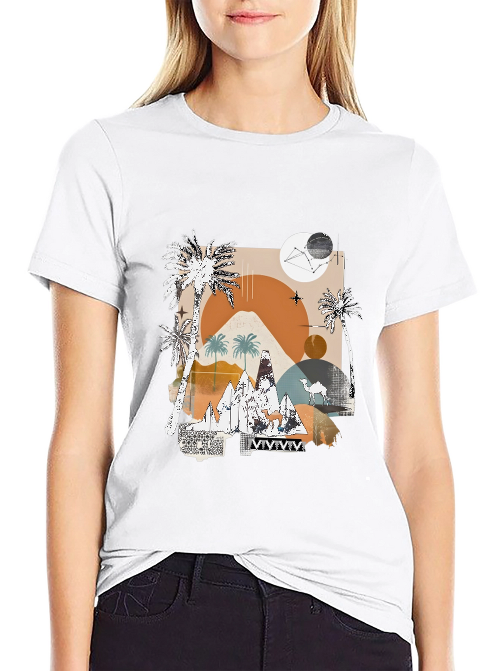 Desert Graphic Tee - Modern Abstract Design