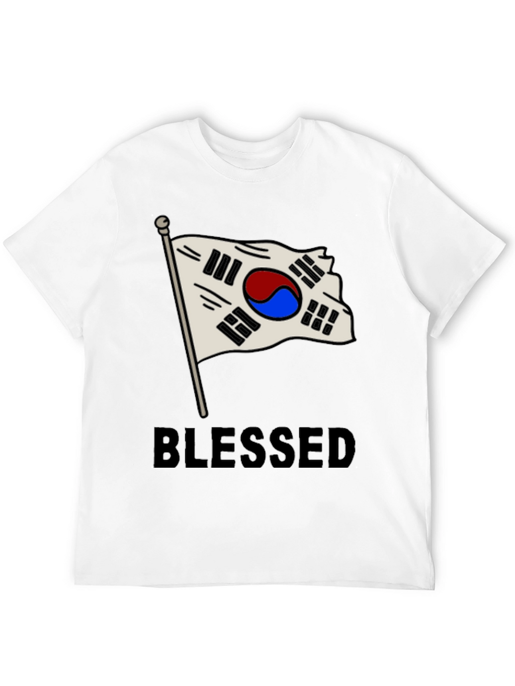 Blessed Korea Flag Graphic T-Shirt