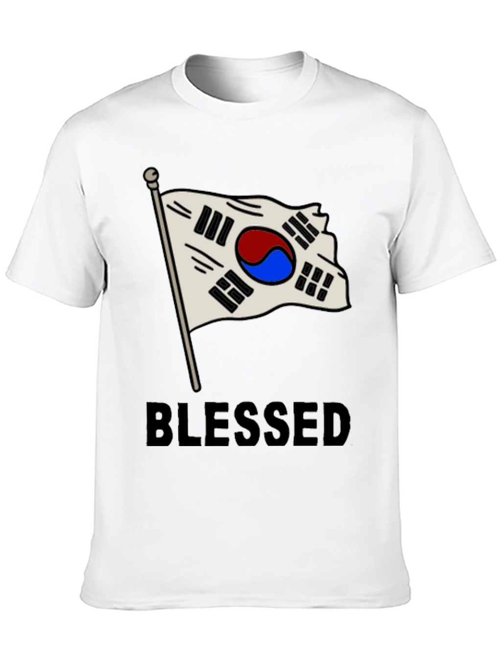 Blessed Korea Flag Graphic T-Shirt