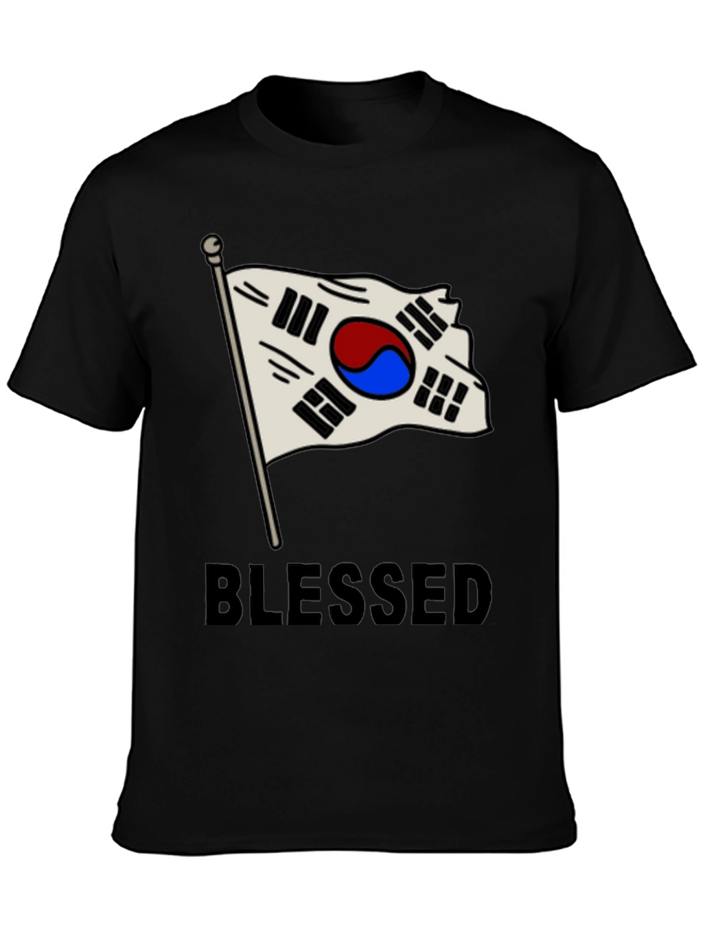 Blessed Korea Flag Graphic T-Shirt