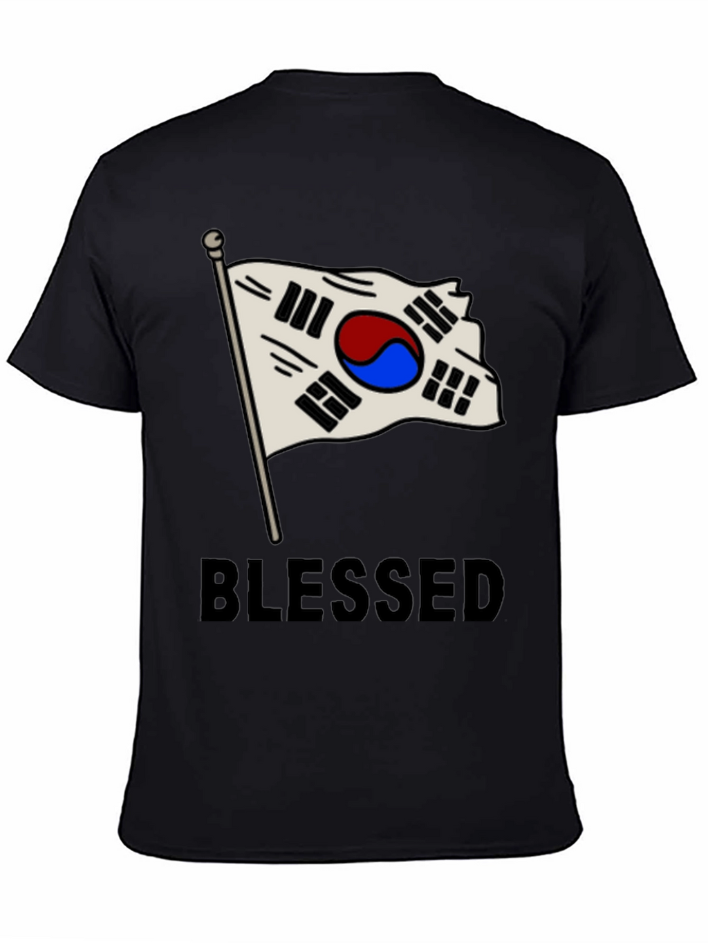 Blessed Korea Flag Graphic T-Shirt