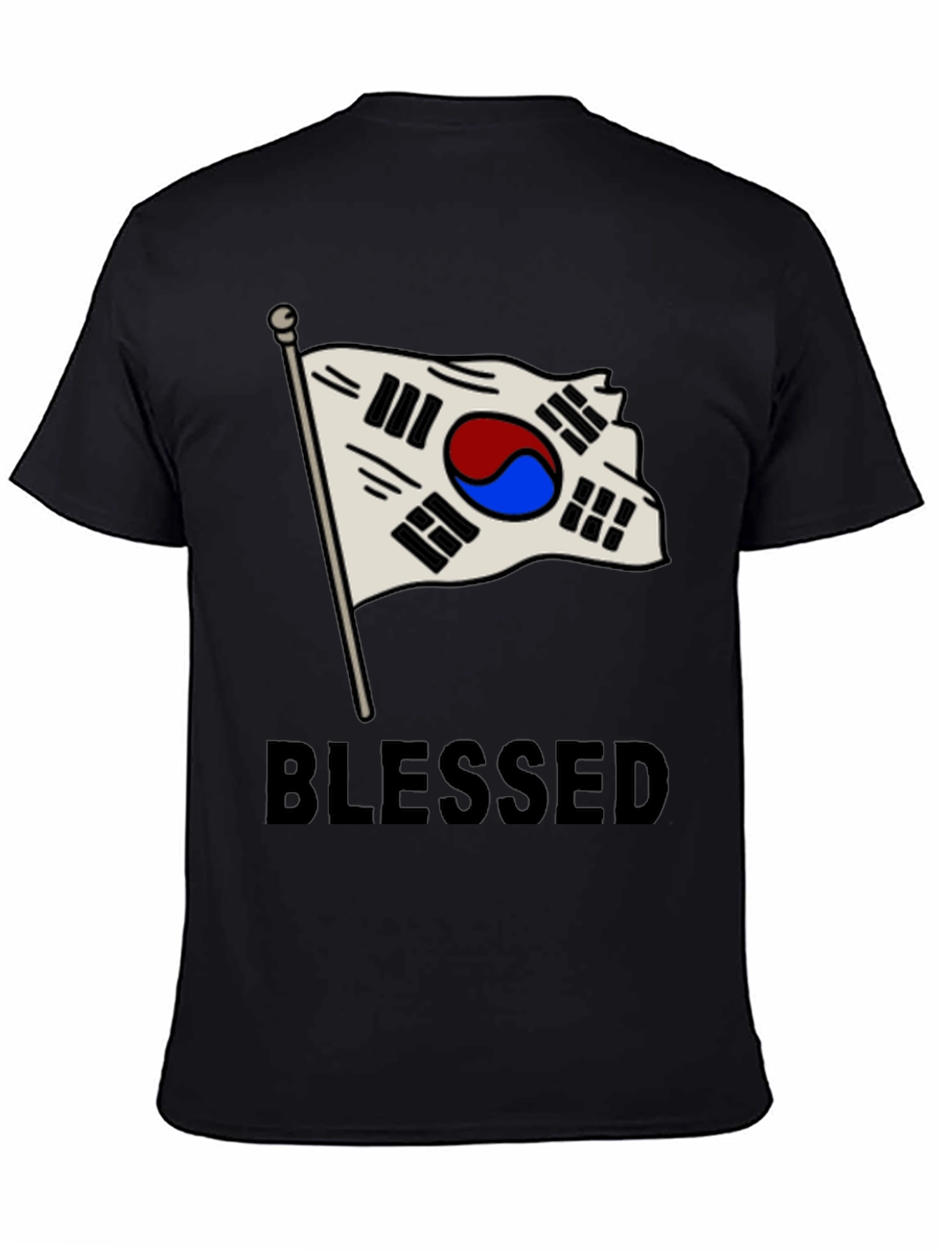 Blessed Korea Flag Graphic T-Shirt