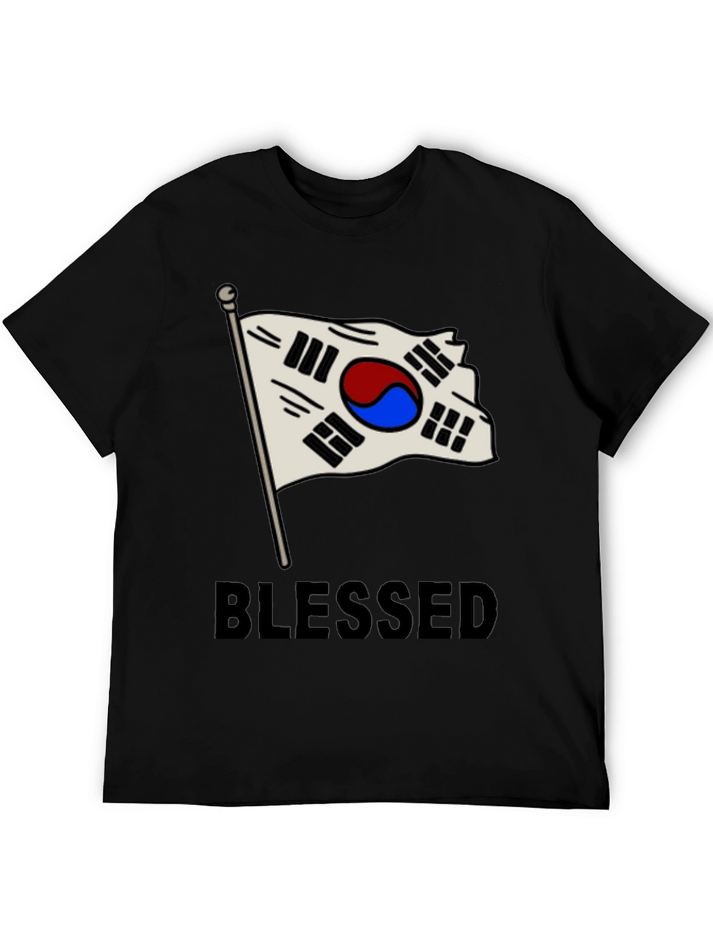Blessed Korea Flag Graphic T-Shirt