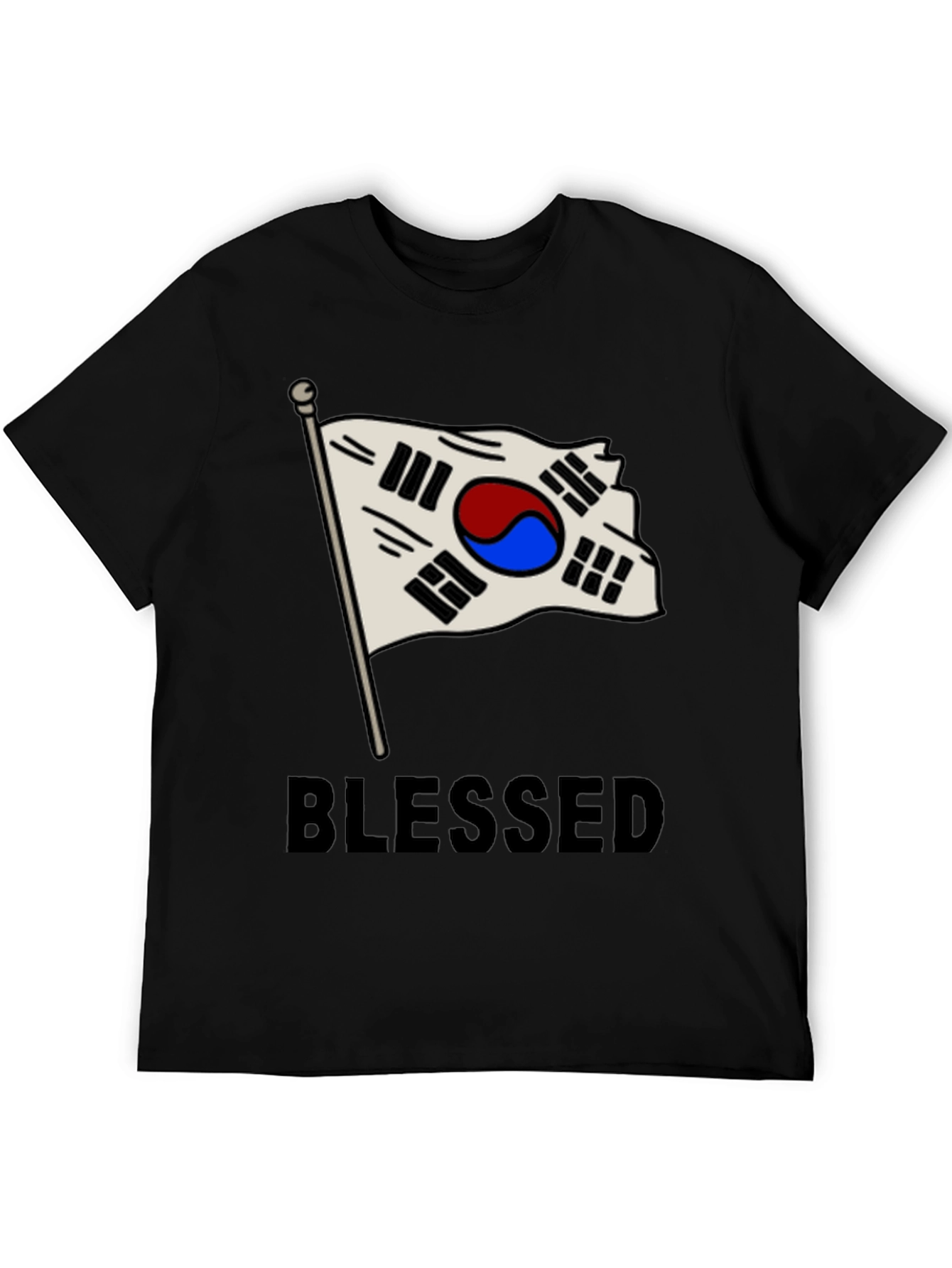 Blessed Korea Flag Graphic T-Shirt