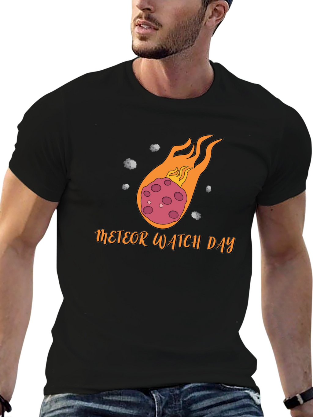Meteor Watch Day Black T-Shirt