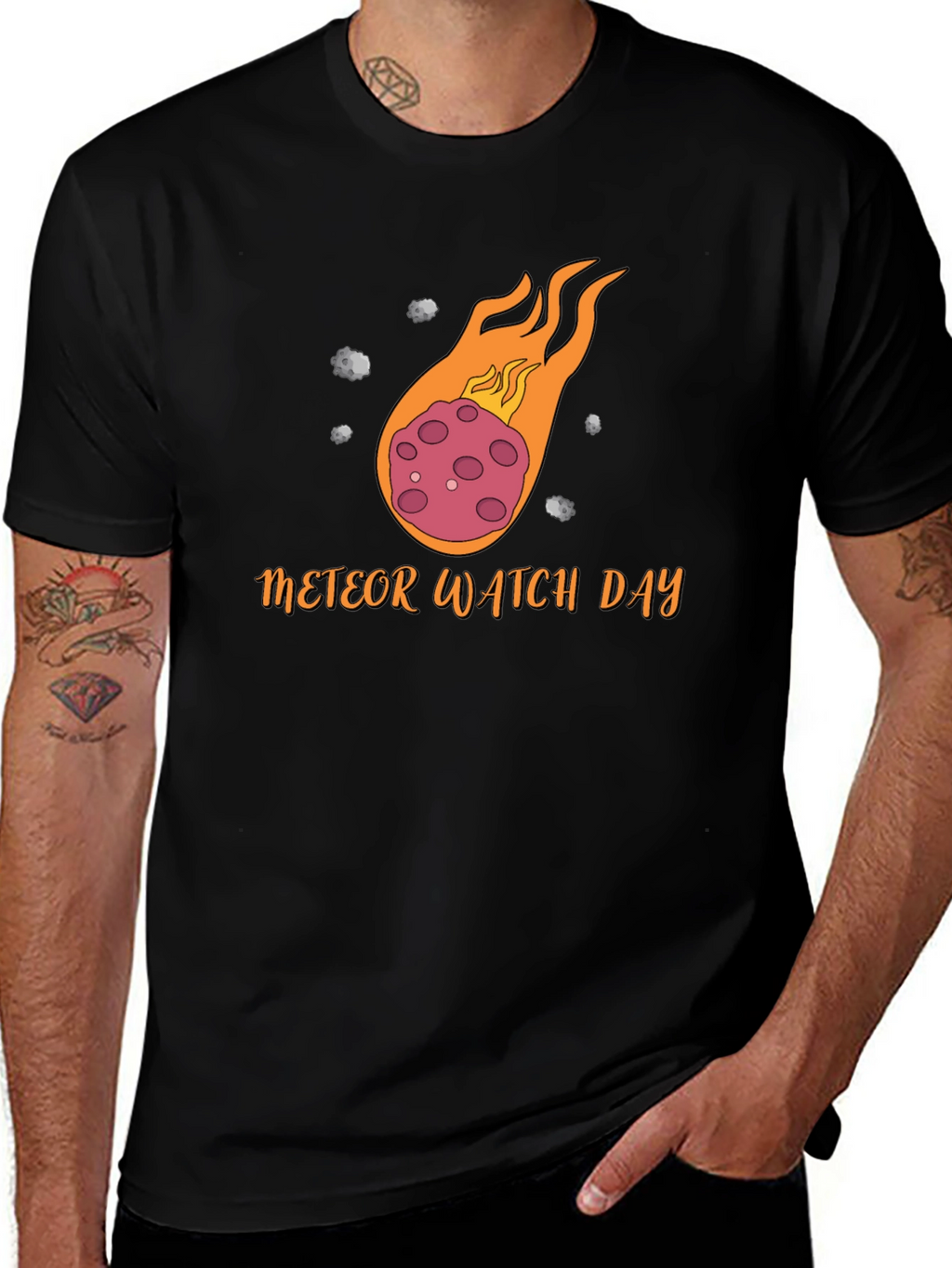 Meteor Watch Day Black T-Shirt