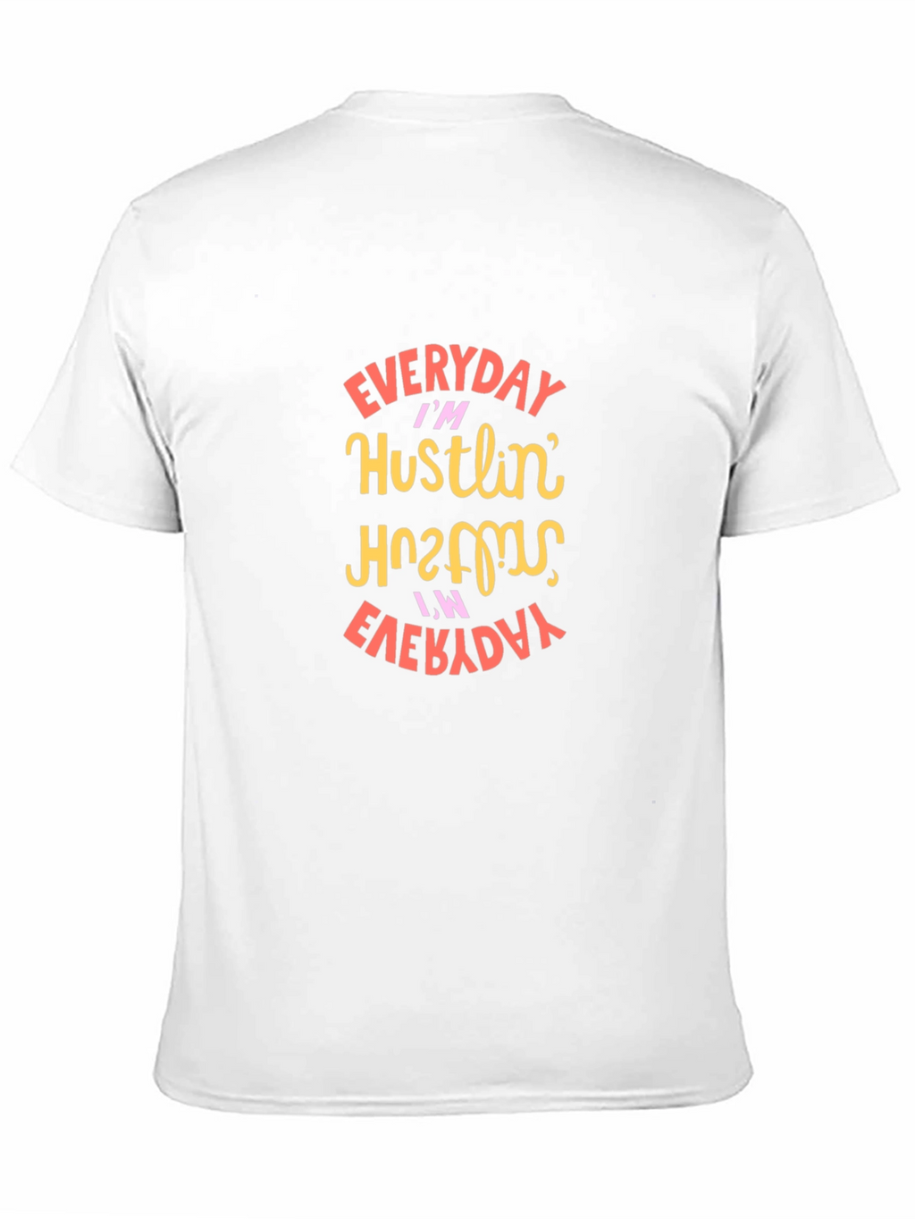 Everyday Im Hustlin Graphic T-Shirt - Trendy Black Tee