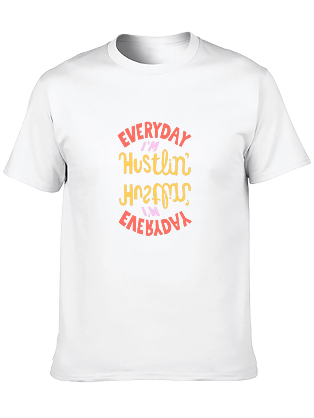 Everyday Im Hustlin Graphic T-Shirt - Trendy Black Tee
